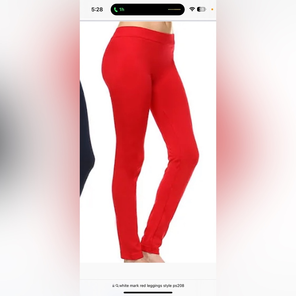 NWT White Mark Red Leggings
